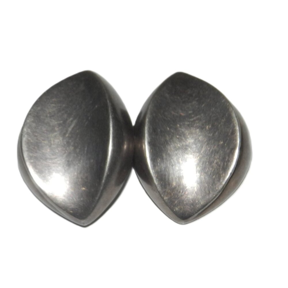 Vintage Bayanihan Sterling Silver Clip On Earrings Abstract Hollow 17.6 G Signed